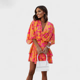 Carla - Kratka Cvetlična Oblačila