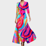 Isadora - Ročno izdelana maxi obleka premium