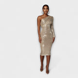 Rita - Večerja obleka z prečnim izrezom