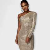 Rita - Večerja obleka z prečnim izrezom