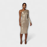 Rita - Večerja obleka z prečnim izrezom