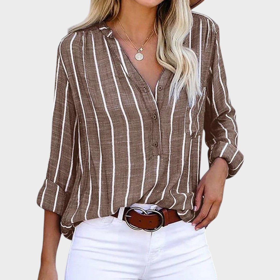 Débora - Ročno izdelana bluza z črtami