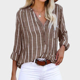 Débora - Ročno izdelana bluza z črtami