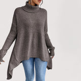 Laila - Oversized polo pulover z visokim ovratnikom