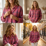 Valeria | Mehka, elegantna retro karirasta pulover