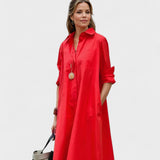 Cárla – Črna obleka z žepi