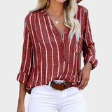 Débora - Ročno izdelana bluza z črtami