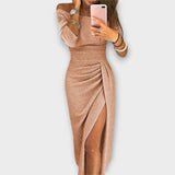 Lena - Elegantna obleka brez naramnic