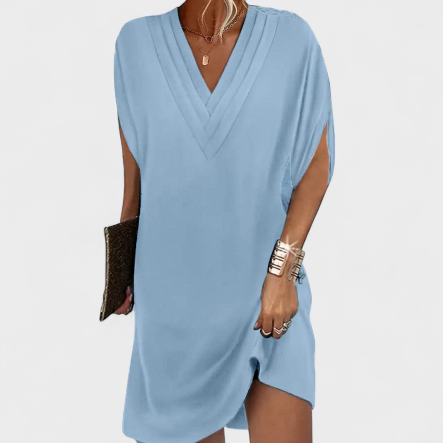 Helena - Eleganten Oblek z Odpiranjem na Rokavih