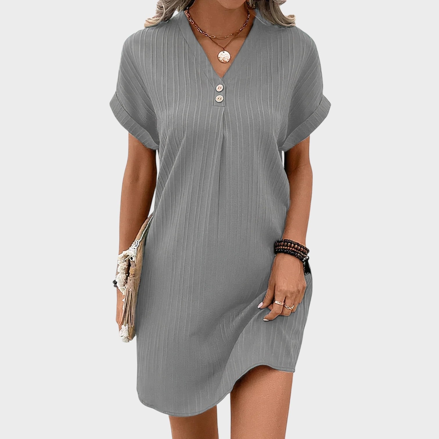 Luna - Obleka z V-izrezom