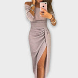 Lena - Elegantna obleka brez naramnic