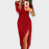 Lena - Elegantna obleka brez naramnic