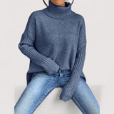 Laila - Oversized polo pulover z visokim ovratnikom