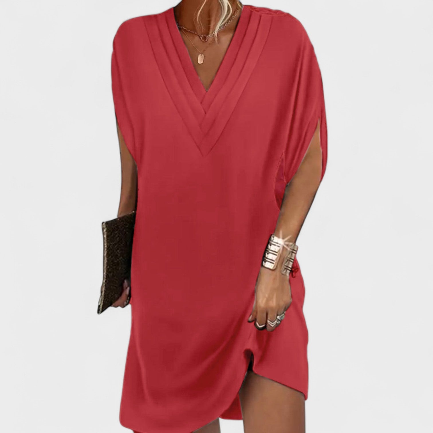 Helena - Eleganten Oblek z Odpiranjem na Rokavih