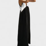 Lara - Dvobarvna Dolga Obleka