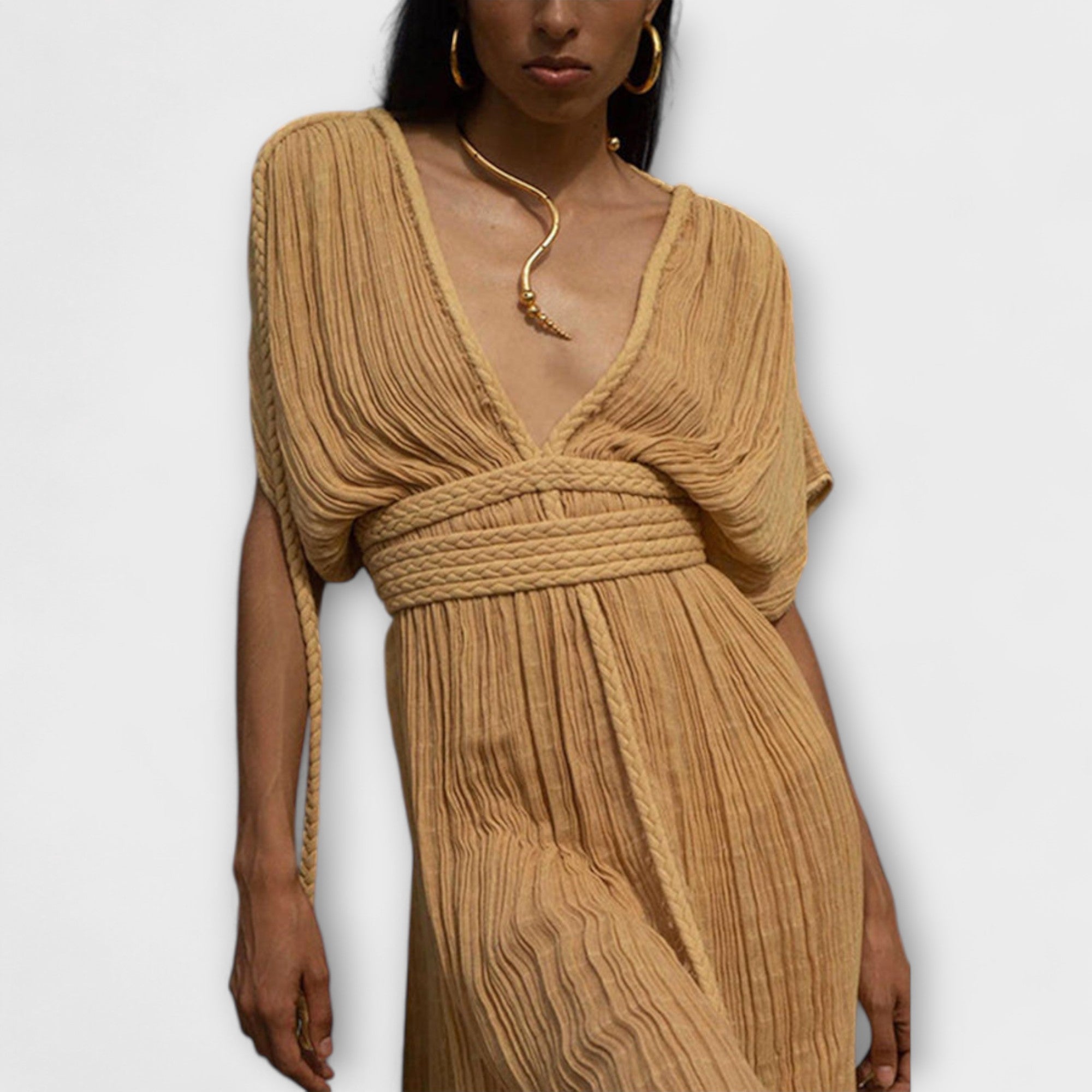 Bruna - Maxi kimono obleka v grškem slogu