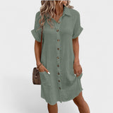 Catarina - Lahka obleka s kratkimi rokavi