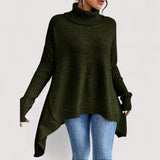 Laila - Oversized polo pulover z visokim ovratnikom