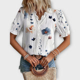 Bruna - Elegantna bluza z ostrim izrezom