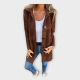 Elegantna volnena jakna z zadrgo