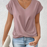 Maia – Bluza z V-izrezom in zvito sprednjo stranjo