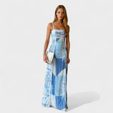 Marta - Dolga obleka Brisa Modra