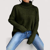 Laila - Oversized polo pulover z visokim ovratnikom