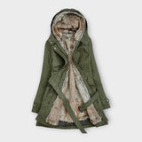 Mikash - Volnen plašč s cvetličnim podlogom