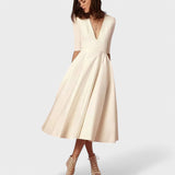 Helena - Elegantna obleka z V-izrezom