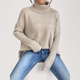 Laila - Oversized polo pulover z visokim ovratnikom