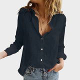 Aurora - Ročno izdelana bluza iz naravne lanene tkanine