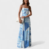 Marta - Dolga obleka Brisa Modra