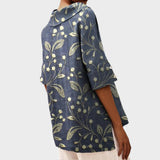 Flávia - Eleganten Top iz Lanene Tkanine