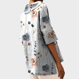 Flávia - Eleganten Top iz Lanene Tkanine