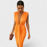 Júlia - Obleka z Odpiranim Dekoltejem