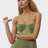 Melissa - Midi plisirana obleka