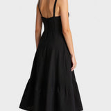 Carolina - Cvetlična obleka z prilagodljivim korzetom