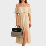 Emilia - Torba iz platna iz kravje kože