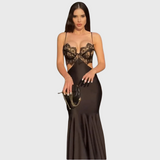 Brenda - Obleka z izrezom iz čipke