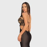 Brenda - Obleka z izrezom iz čipke