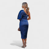 Cátia - Obleka z bleščicami iz satena