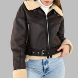 Vsakdanji in zračen usnjeni jakna