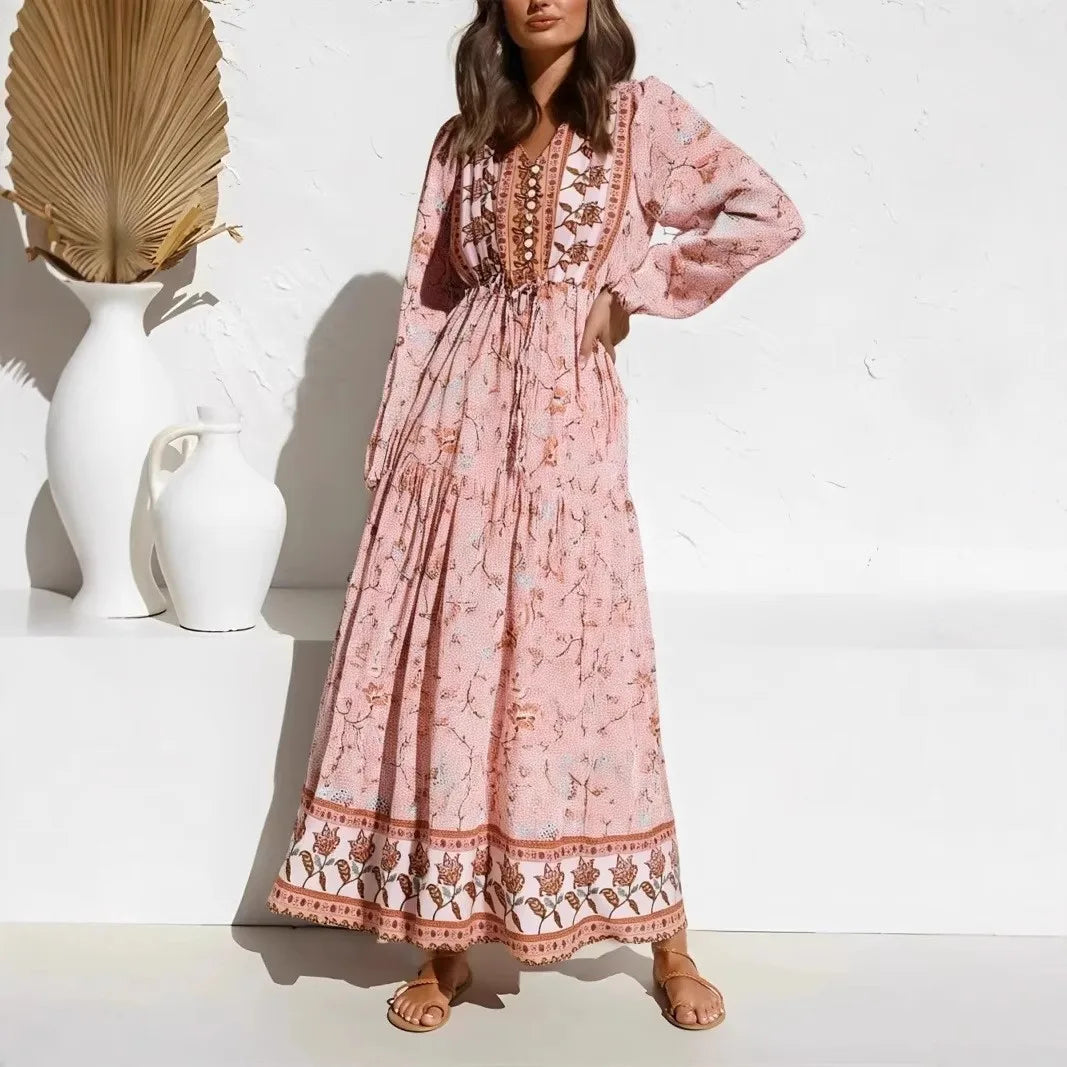 Núria - Dolga Cvetlična Obleka