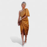 Cátia - Obleka z bleščicami iz satena