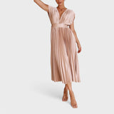 Paula - Elegantna plisirana obleka