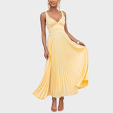 Camila - Rumena maxi obleka