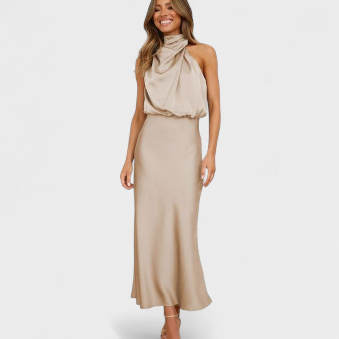 Laura - Dolga obleka za zabavo iz satena