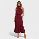 Laura - Dolga obleka za zabavo iz satena