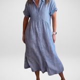 Camila - Elegantna prugasta obleka