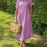 Camila - Elegantna prugasta obleka